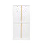 Armoire de cuisine 62,99 po, buffet blanc autoportant avec portes et tablettes, armoire de rangement pour cuisine, salon et salle à manger-726764329