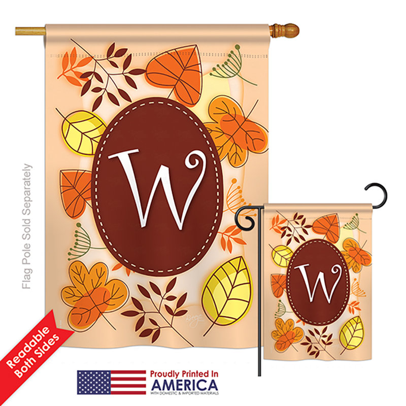 Drapeau de polyester à 2 côtés en polyester automne initial automne, W