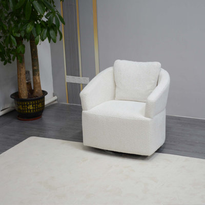 Chaise pivotante polyvalente avec dossier haut et revêtement moelleux pour diverses pièces