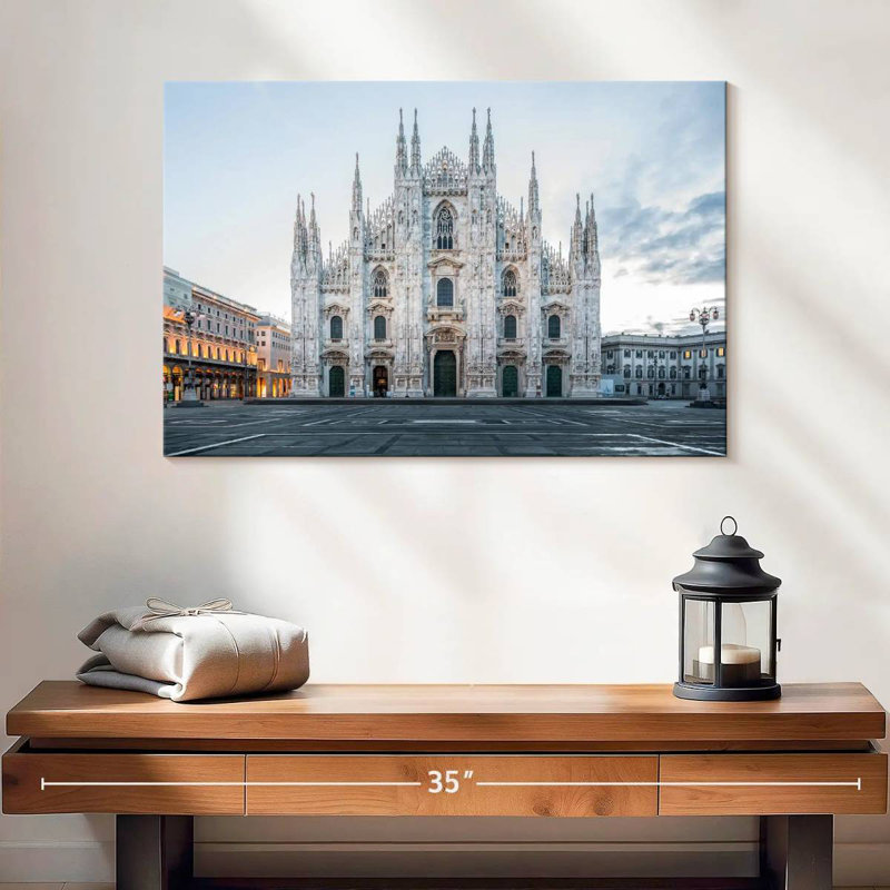 Adella, cathédrale historique de Milan, H 16 po x l 24 po