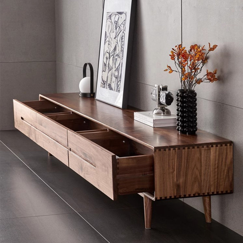 Console de télévision moderne au design minimaliste, H 15,75 po x L 15,75 po x l 70,87 po