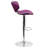 Claudine Contemporary Cozy Mid-Back Vinyl Adjustable Height Barstool with Chrome Base-2119827750