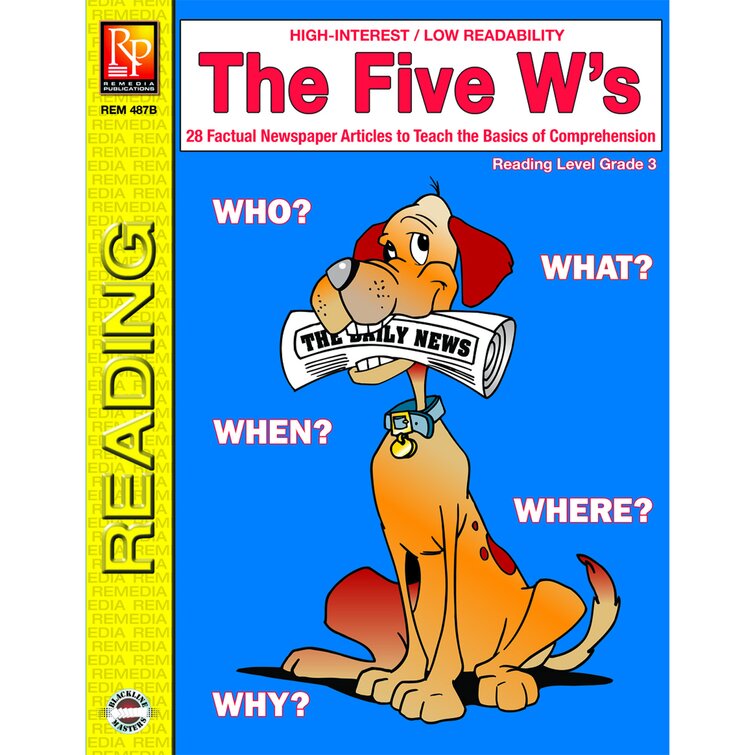 The Five W's 3rd Grade Reading Level Book