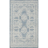 Hardanger Oriental Hand Tufted Wool Area Rug in Denim/White
