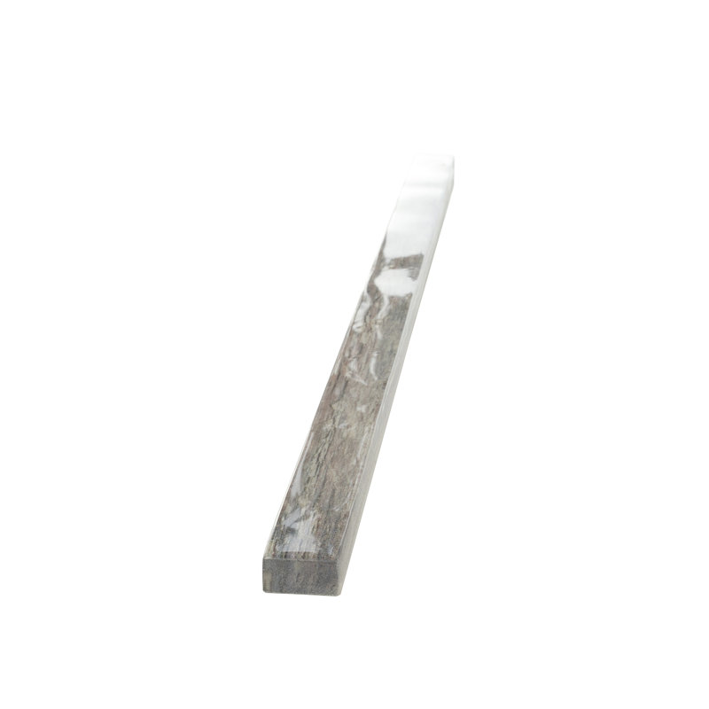 Montana 12" x 0.6" Glass Pencil Liner Tile Trim, Gray