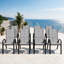 Chaises de patio empilables, tissu Textilène durable avec accoudoirs, cadre en métal robuste, chaises de salle à manger d'extérieur ergonomiques à séchage rapide pour la cour arrière et le bord de la piscine (gris, 8 pièces)-109080129-126637972