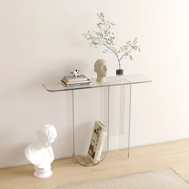 Console moderne en acrylique, Clair