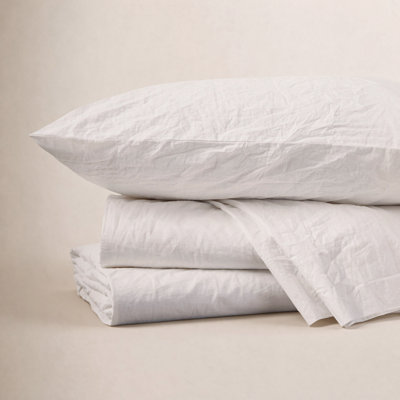 Organic Crinkled Percale 100% Cotton Percale Sheet Set