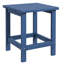 Table de jardin carrée bleue - Extrémité extérieure de 15 po pour le porche, la piscine, le balcon, capacité de 110 lb par intempéries