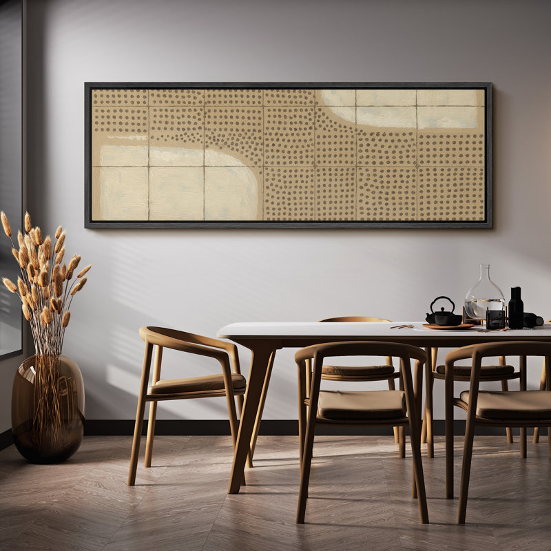 Large Framed Canvas Print Wall Art - Abstract Print for Modern Home Decor, 20" H x 60" W, Black