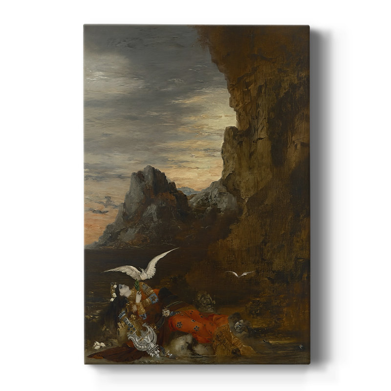 La mort de Sapho - toile tendue par Gustave Moreau, 18 x 27