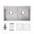 33" L x 22" W 50/50 Double Bowl 16 Guage Stainless Steel Drop-In Kitchen Sink-70481873