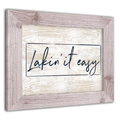 Lakin It Easy Framed Print