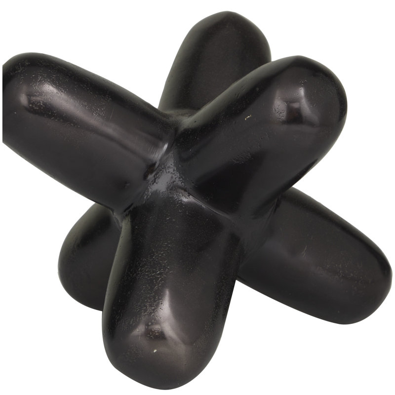 Sculpture Cole and Gray, Noir, H 7,75 po x l 9,85 po x P 9,8 po