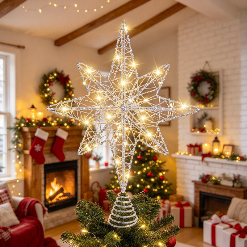 33 cm Plastic Shatterproof Tree Topper