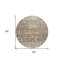 Tapis beige rond 8 po