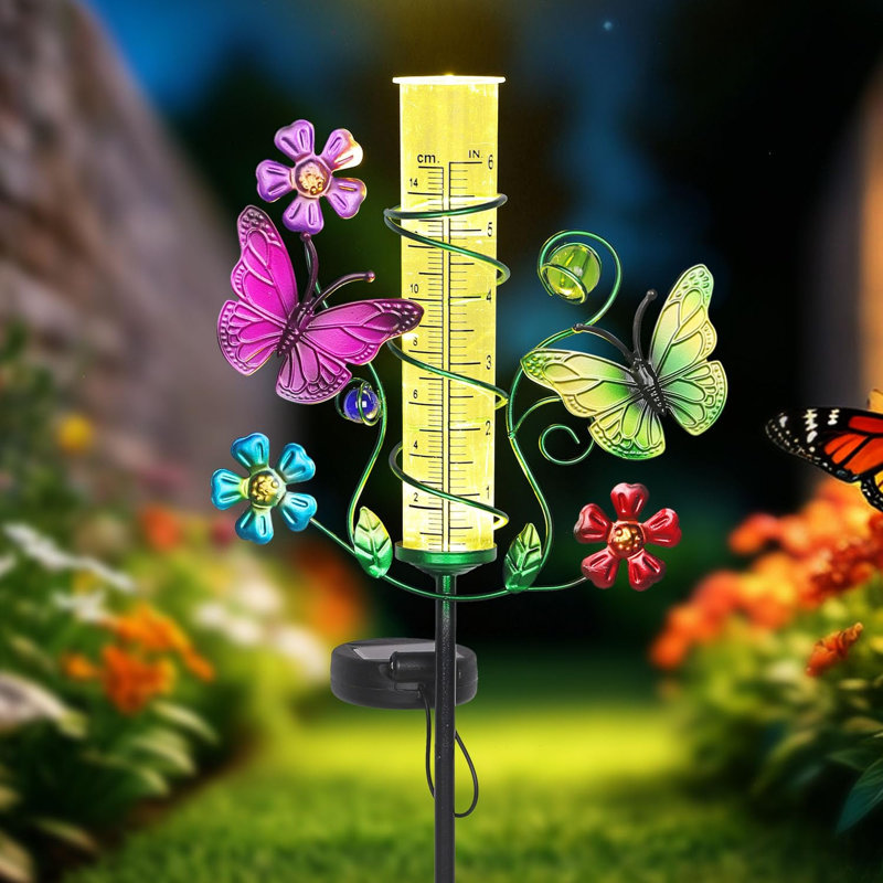 Pluviomètre papillon avec tube en plastique de 6 pouces