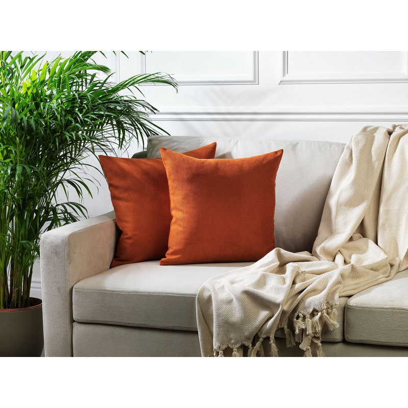 Indoor / Outdoor Square Scatter Cushion Cover, 60 x 60cm, Burnt orange