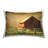 Red Barn Distressed Pattern Decorative Printed Throw Pillow by Graffitee Studios