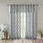 Fretwork Print Grommet Top Window Valance Seafoam/White 50X18"-112791720