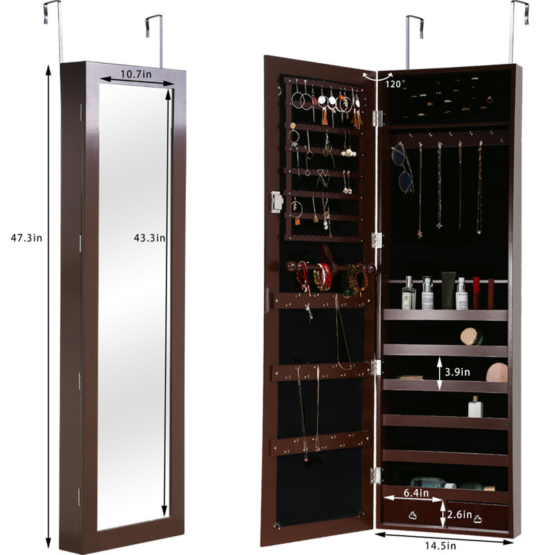 Armoire à bijoux avec miroir