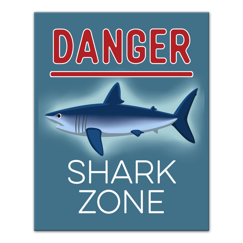 Art sur toile Boyle Shark, H 20 po x l 16 po x P 1,25 po