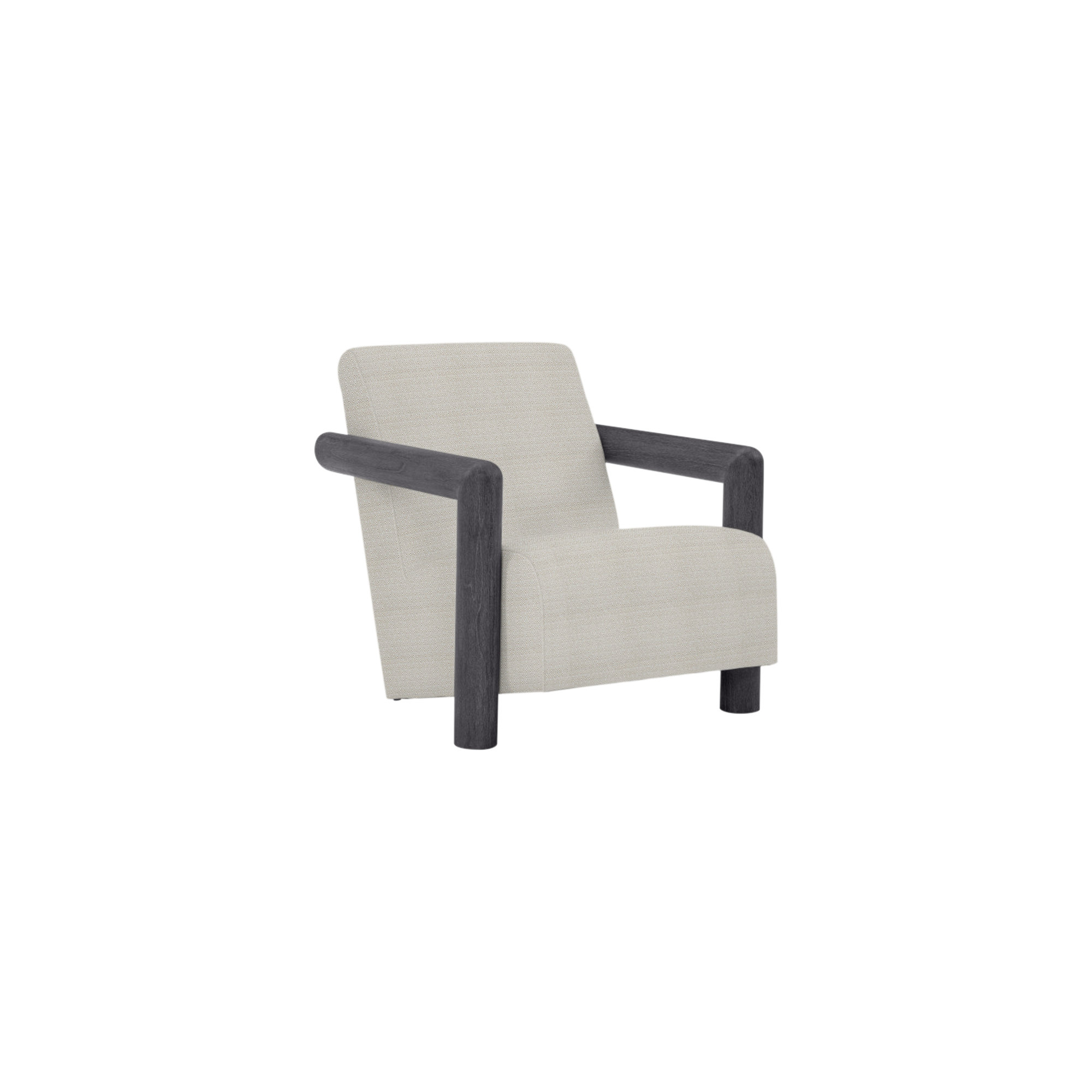 Mara Patio Chair with Cushions, Beige Linen 6025-012, Flint Gray