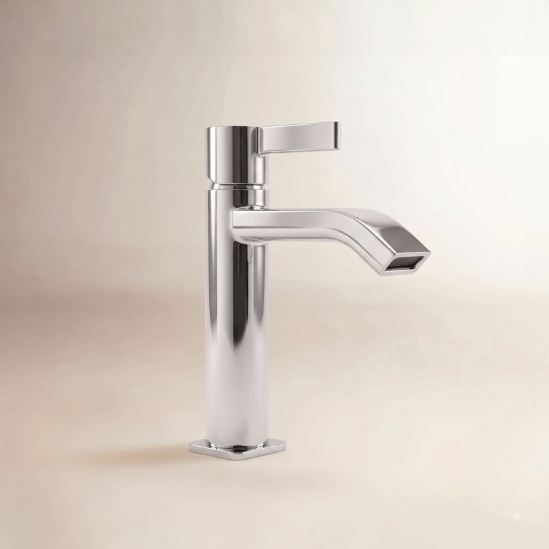 Single Lever Basin Mixer Faucet, Polished Chrome