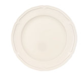 Villeroy & Boch Manoir Collection Dinner Plate, Set of 6, Creamy White, Premium Porcelain, Made in Germany