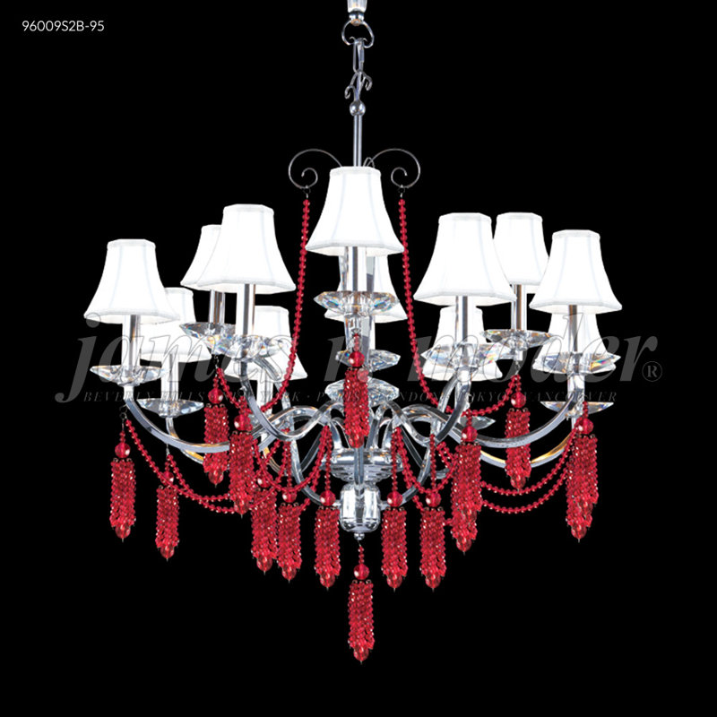 Tassel 12 - Light Chandelier, Clear, Black, Imperial