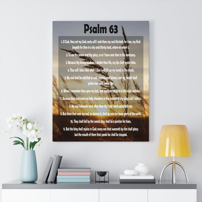 Earnestly Seeking My Lord Psalm 63 - Wrapped Canvas Print, 76cm H x 61cm W