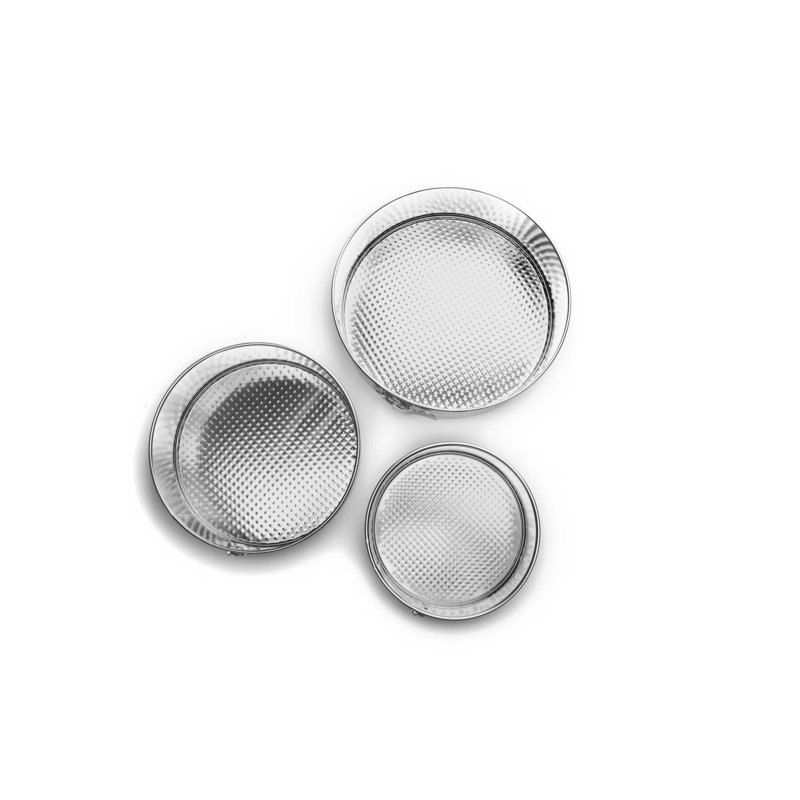 Fox Run Brands 3 Piece Steel Non-Stick Round Springform Pan Set