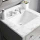Cronin 24" Carrara White Marble Countertop Bath Vanity with Faucet and Mirror