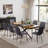 Extendable Dining Table Set with Velvet Chairs-1215318713-1208548446-1208548435