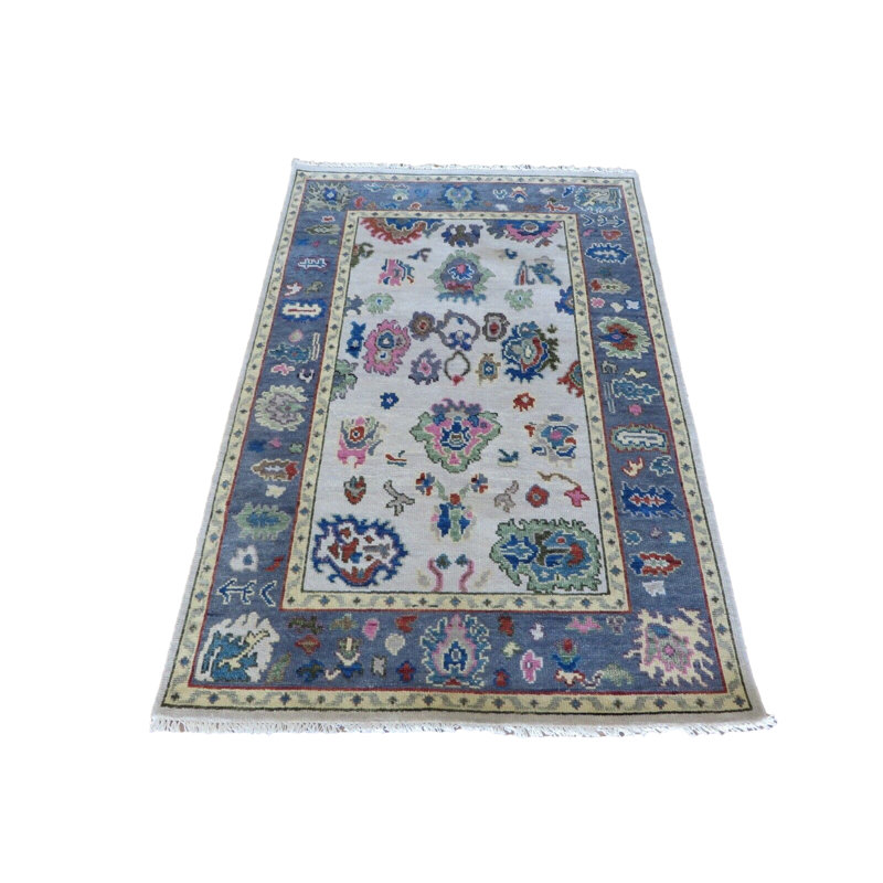Tapis rectangulaire en laine 4 pi 1 po x 5 pi 11 po One-of-a-Kind Rectangle Harmander