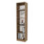 Bibliothèque Beaver Balley avec rangement ouvert et 5 tablettes, chêne naturel et blanc