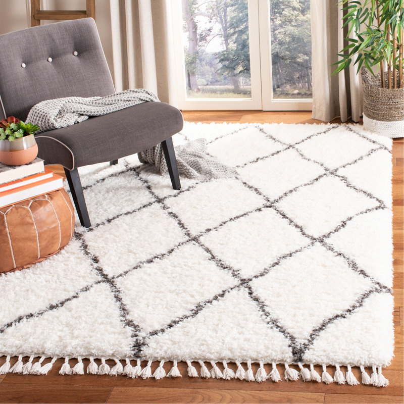 Tapis à motif géométrique Shanaya, Rectangle 8 pi x 10 pi
