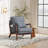 25.4'' Wide Classic Upholstered Solid Wood Armchair with Side Storage Pocket-100749465