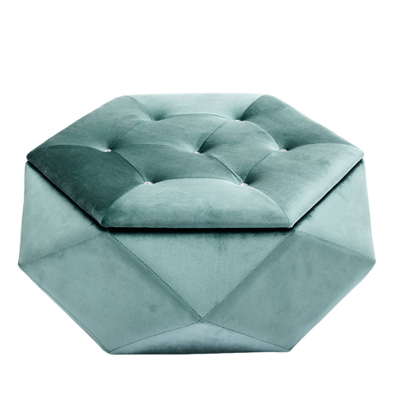 Repose-pieds Velvet Polygon Diamond