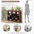 24" Shoe Cubby Console, Curved Base - Rustic Brown