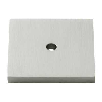 Parkview Collection Knob Backplate - 1-1/2" x 1-1/2 " Cabinet Knob Satin Nickel - Transitional Hardware for Drawers & Cabinets