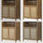 84.25''H Rattan Arched Bookcase With Adjustable Shelf-654932676