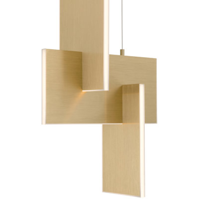 Joinery LED Pendant - Brushed Gold Finish