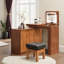 Thorn Makeup Vanity with Flip-Top Mirror, LED Lights & Drawers-749510580