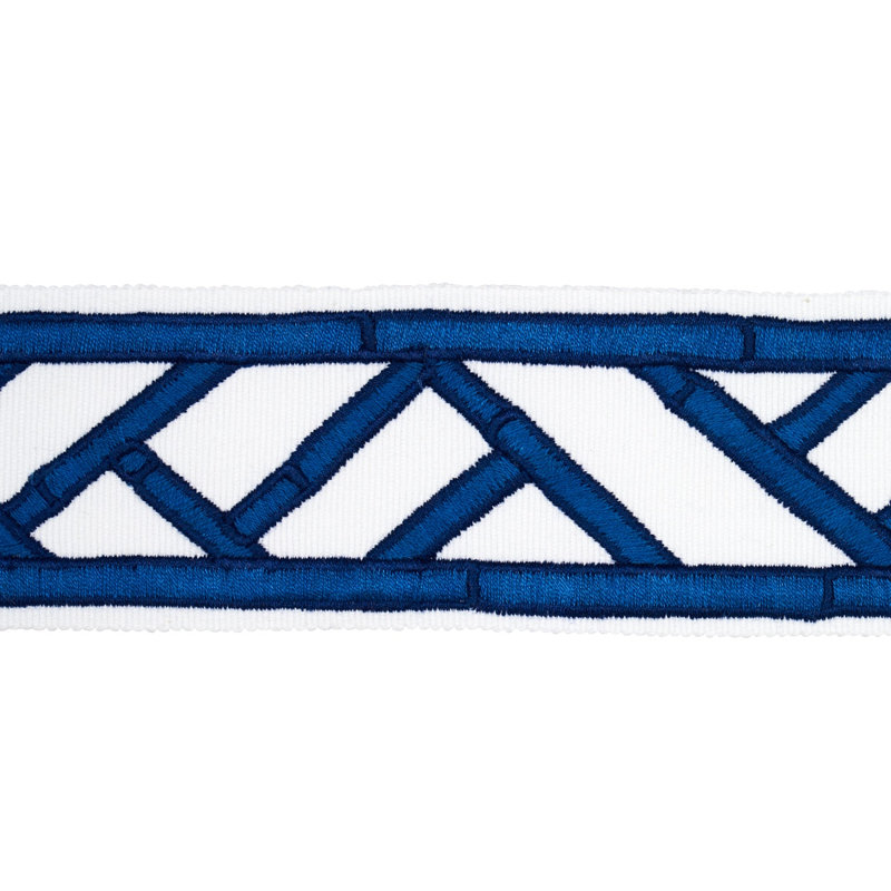 Schumacher x David Kaihoi Bamboo Trellis Tape, Blue