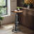 Dining Table Pine Round Solid Wood Top Metal Base Dining Table-86560746