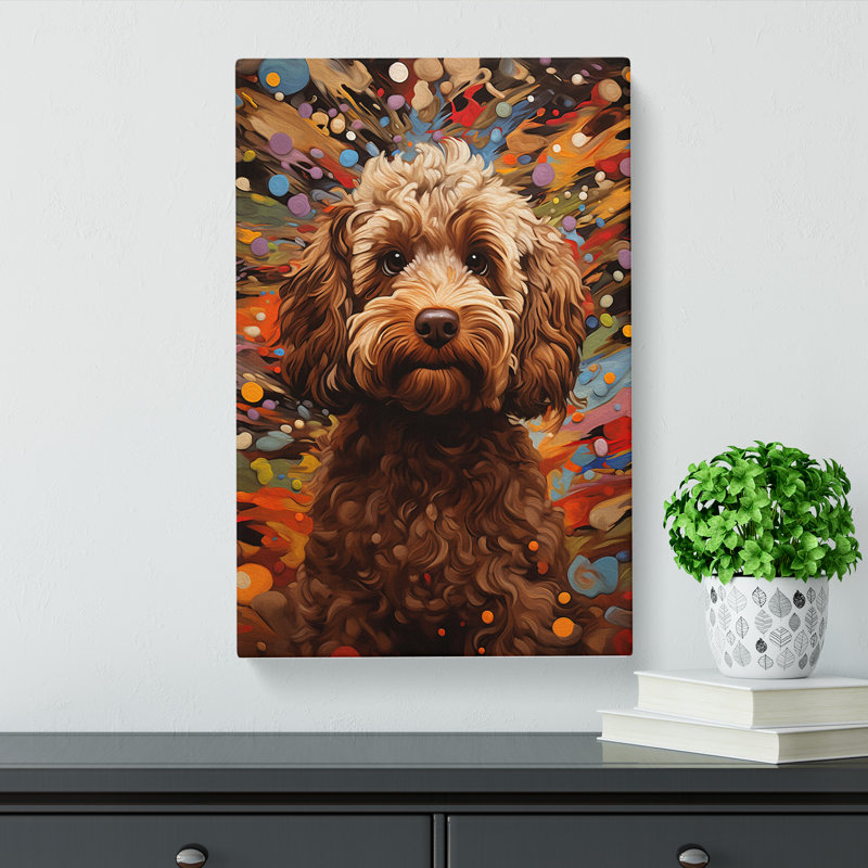 Cockapoo Orphism - Wrapped Canvas, 60cm H x 40cm W x 3cm D