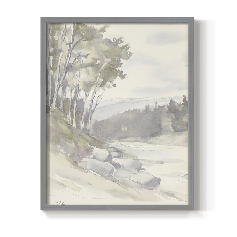 «Abstract CCXII», reproduction encadrée - prête à être accrochée, H 20 po x l 16 po, Gris