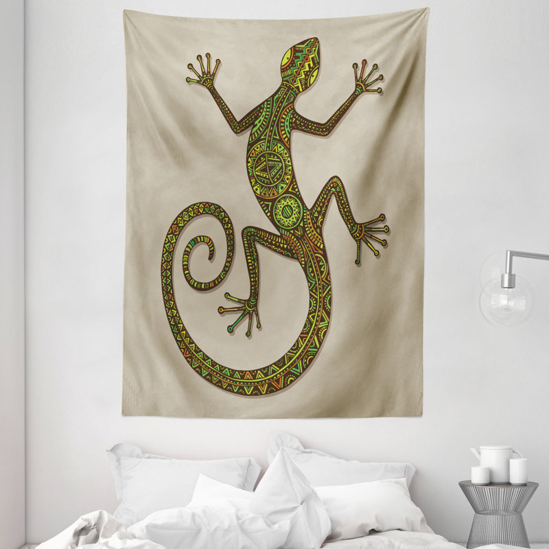 Tapisserie en polyester reptile, H 80 po x l 60 po