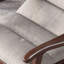 Chaise berçante moderne en bois massif rembourré